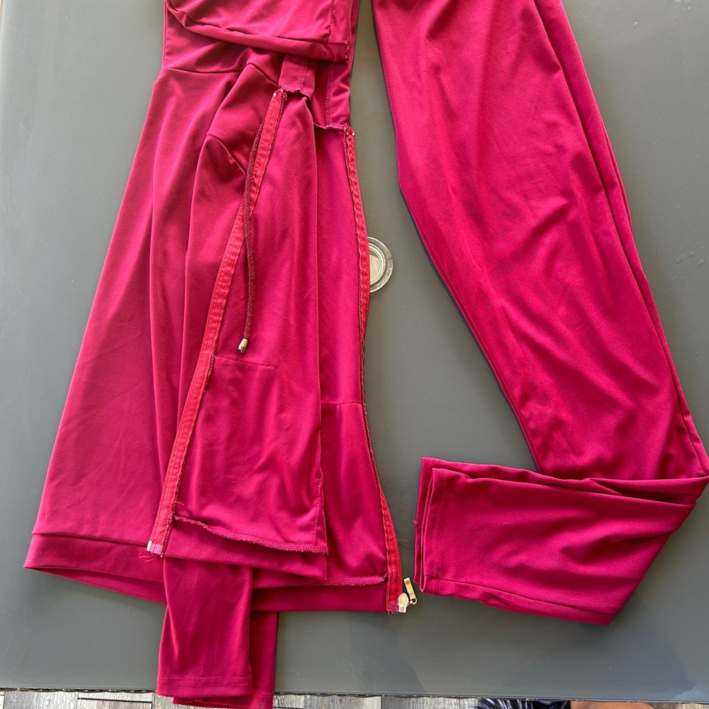 Elegant Burgundy Women's Jumpsuit